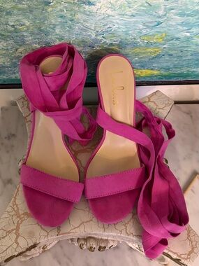 Women's Fuchsia Wrap Sandals